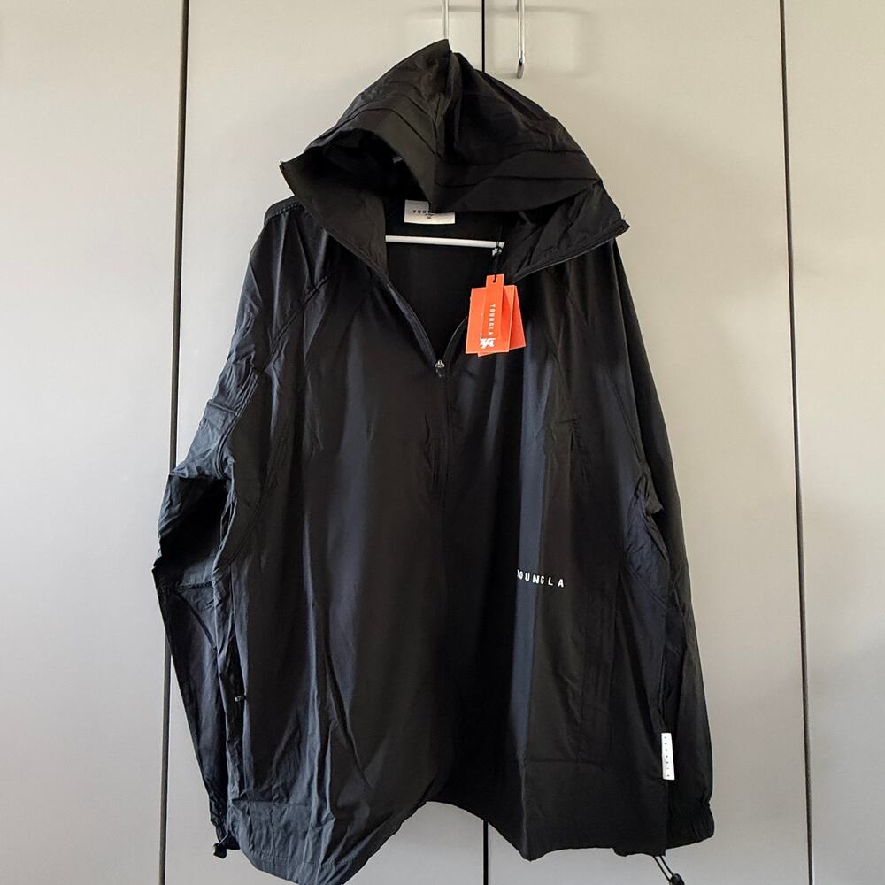 Men's YoungLA 5074 AEROSHELL WINDBREAKERS XL NWT Black
